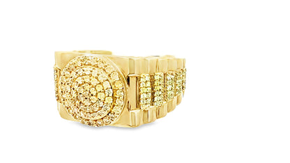 Luxurious Diamond-Encrusted Ring 1.50 Ct. Diamond 10K Yellow Gold