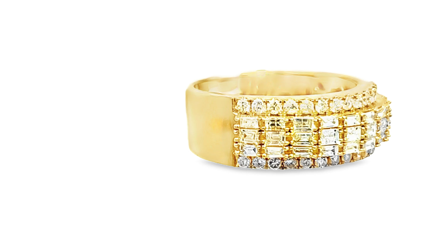 Elegant Men’s Diamond Band 1.41 Ct. Diamond 14K Yellow Gold