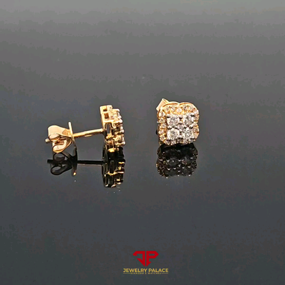 Clover-Shaped Earrings 0.64 Ct. Natural Diamond 10K Gold