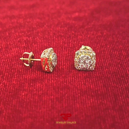 Fancy Square Diamond Earrings 0.625 Ct. Diamond 10K Gold