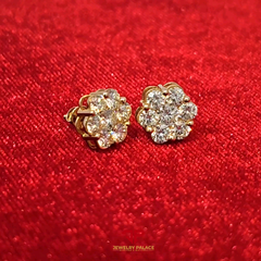 VVS Diamond Flower Earrings 1.94 Ct. Diamond 14K Gold