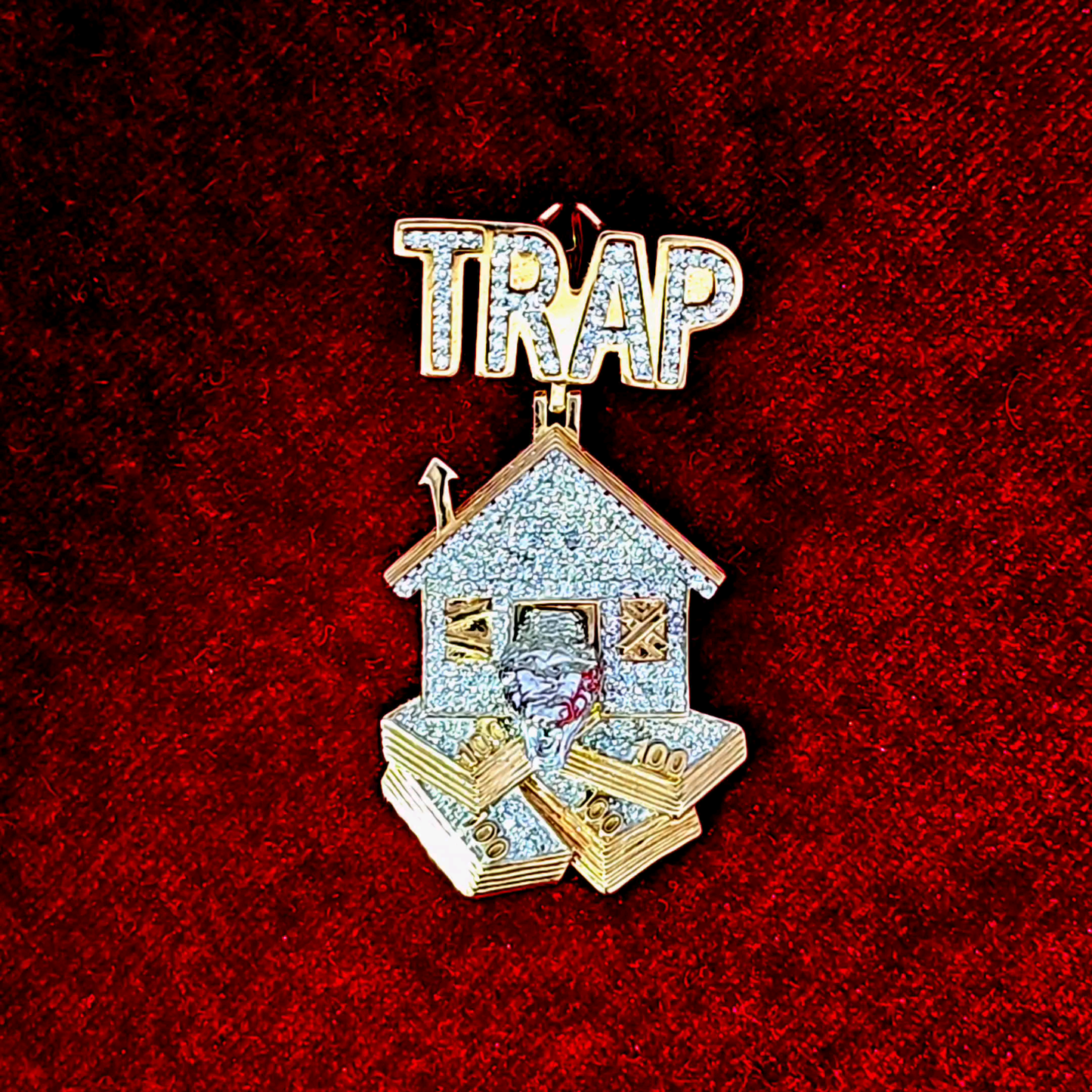 Trap House Pendant 1.0 ct. Diamond 10K Gold