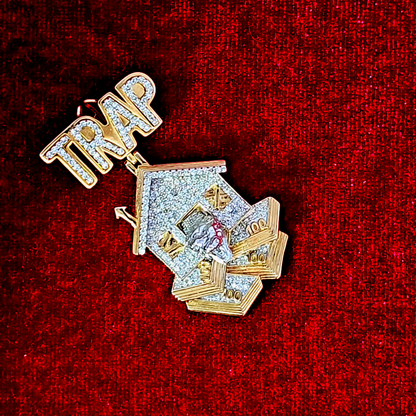 Trap House Pendant 1.0 ct. Diamond 10K Gold