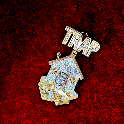 Trap House Pendant 1.0 ct. Diamond 10K Gold