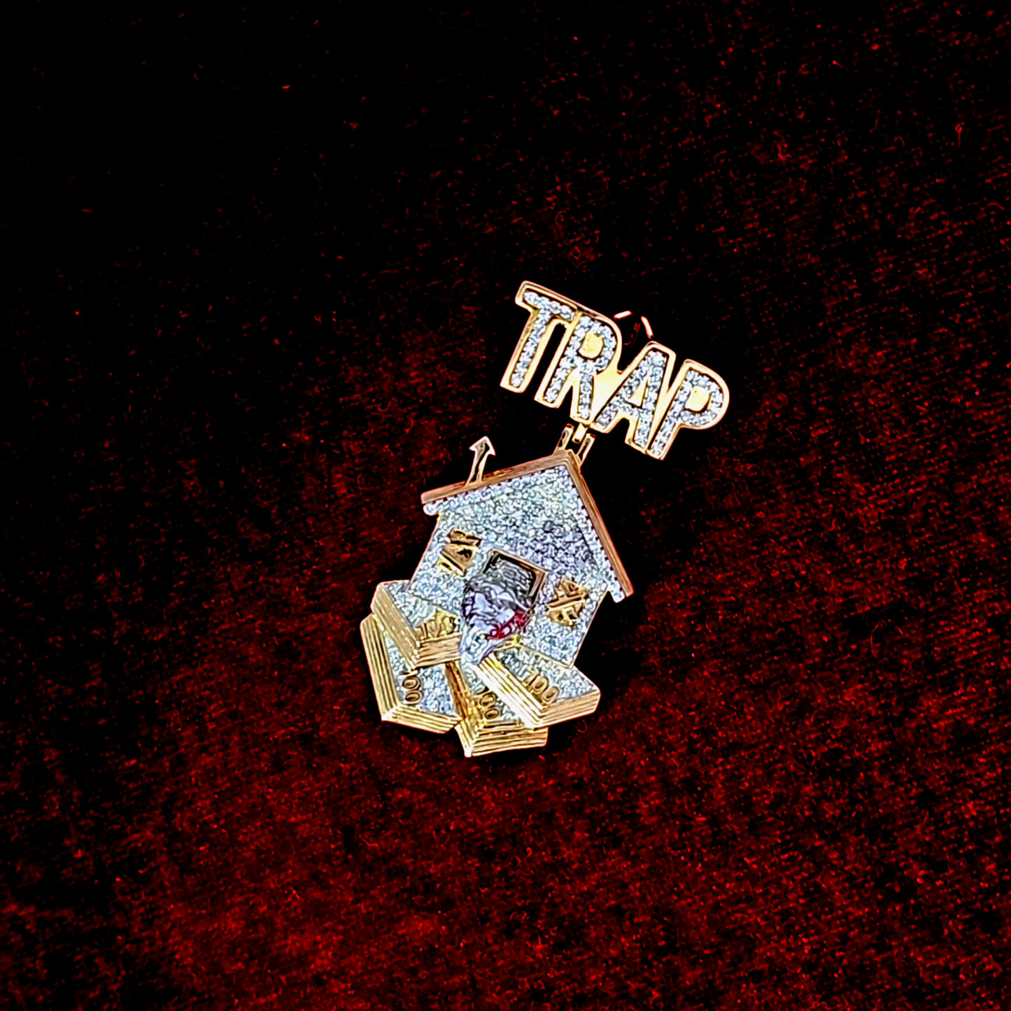 Trap House Pendant 1.0 ct. Diamond 10K Gold