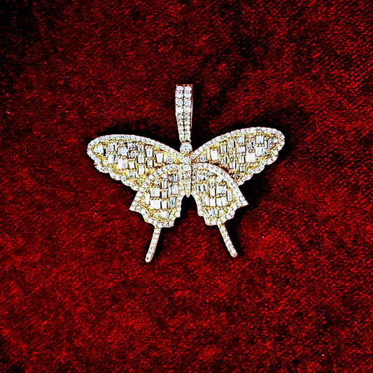 Butterfly Pendant 2.25 ct. Diamond 10K Gold