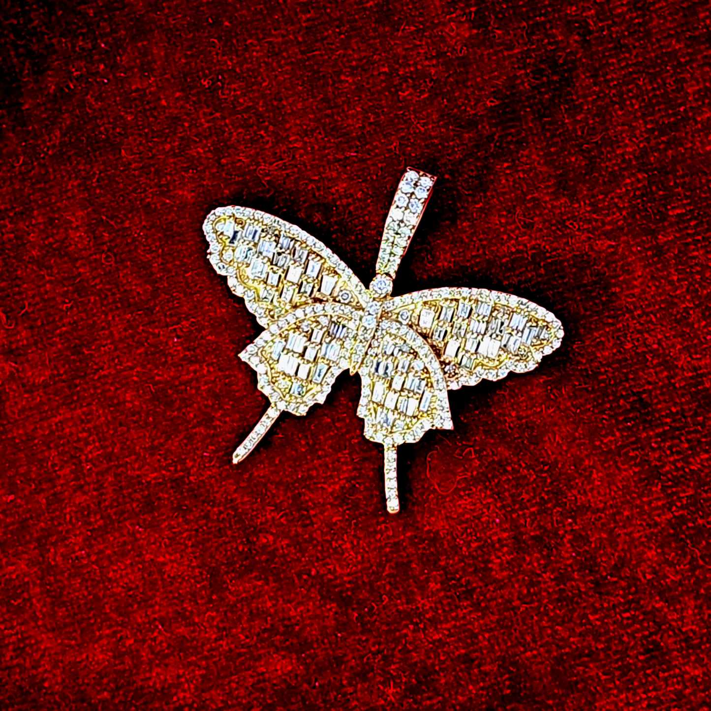 Butterfly Pendant 2.25 ct. Diamond 10K Gold