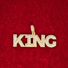 King Pendant 0.68 ct. Diamond 10K Yellow Gold