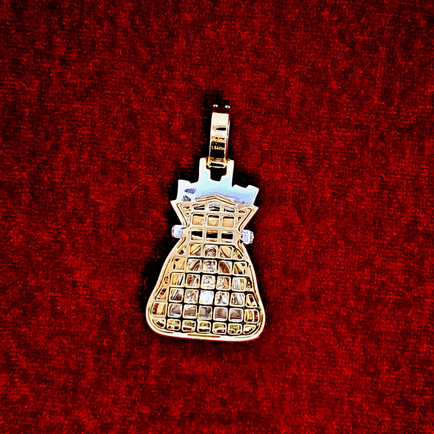 Money Bag Pendant 1.84 ct. Diamond 10K Yellow Gold