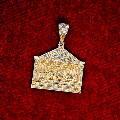 Intricate Gold Pendant with Diamond Detailing 1.25 ct. 10K Yellow Gold