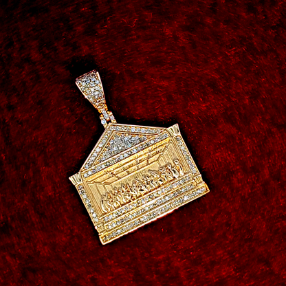 Intricate Gold Pendant with Diamond Detailing 1.25 ct. 10K Yellow Gold