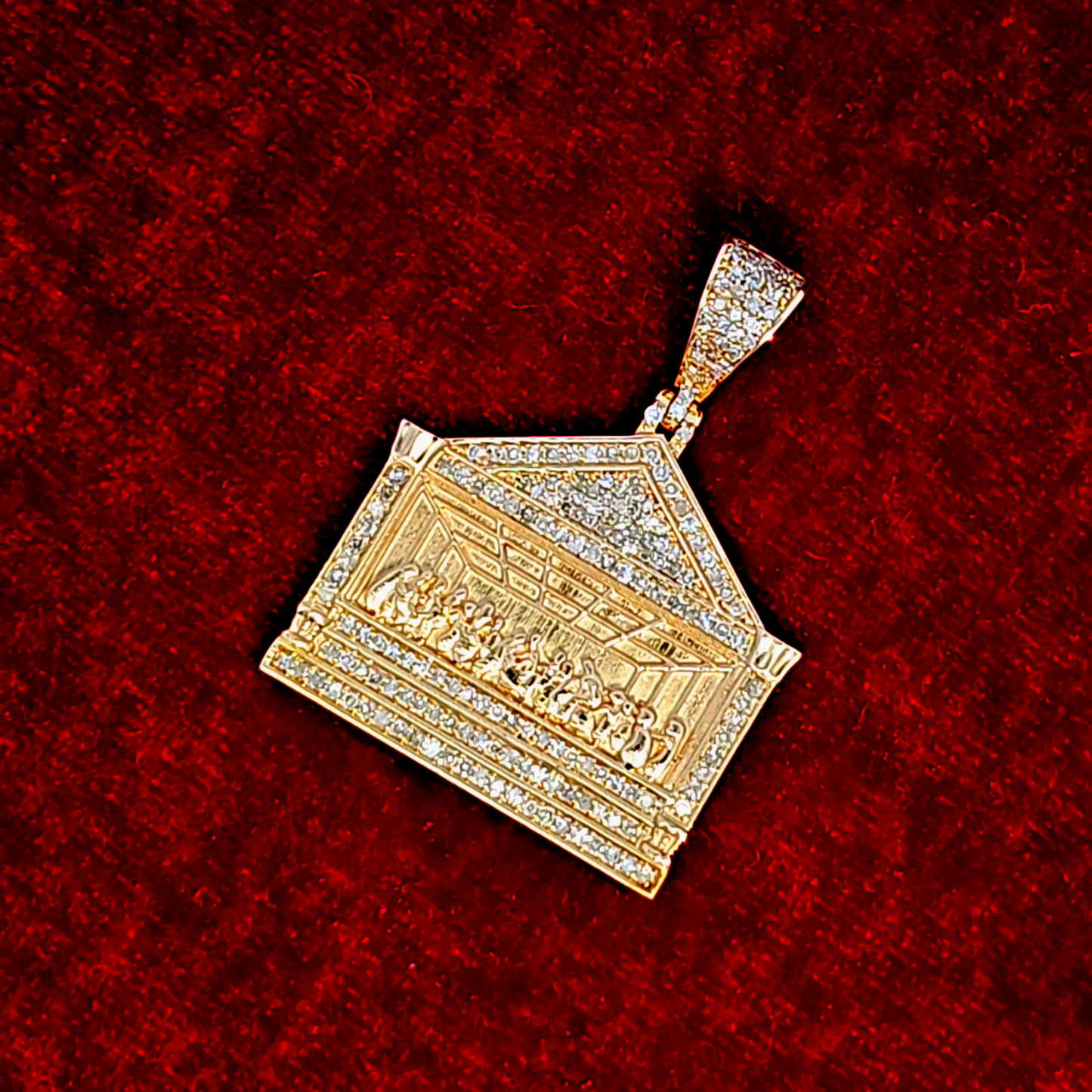 Intricate Gold Pendant with Diamond Detailing 1.25 ct. 10K Yellow Gold