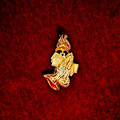 Praying Hands Pendant 2.00 ct. Diamond 10K Yellow Gold