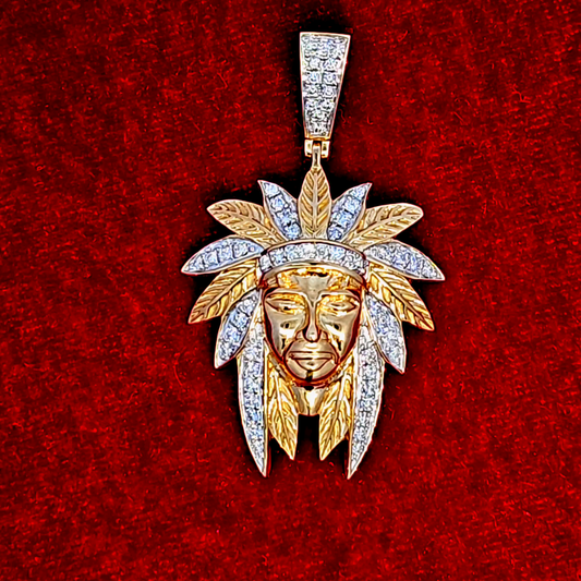 Native American Inspired Pendant 0.75 ct. Diamond 10K Yellow Gold