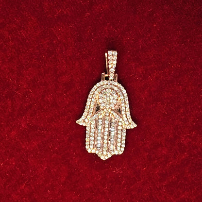 Hamsa Pendant 1.00 ct. Diamond 10K Yellow Gold