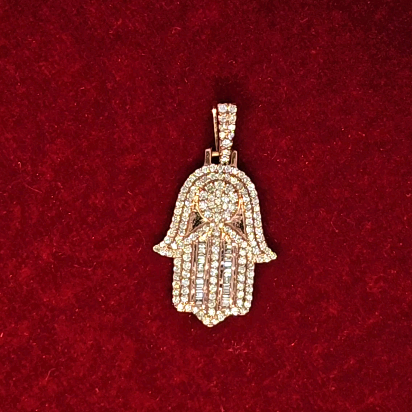 Hamsa Pendant 1.00 ct. Diamond 10K Yellow Gold