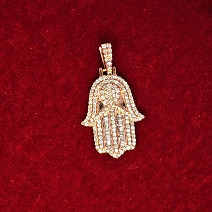 Hamsa Pendant 1.00 ct. Diamond 10K Yellow Gold