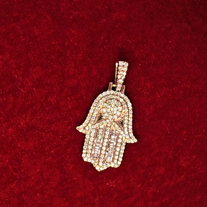 Hamsa Pendant 1.00 ct. Diamond 10K Yellow Gold