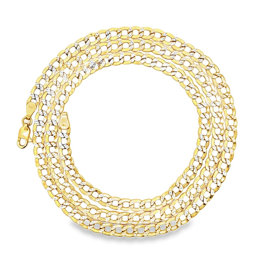 Diamond Cut Cuban Chain 4.5MM 24" 10K Gold