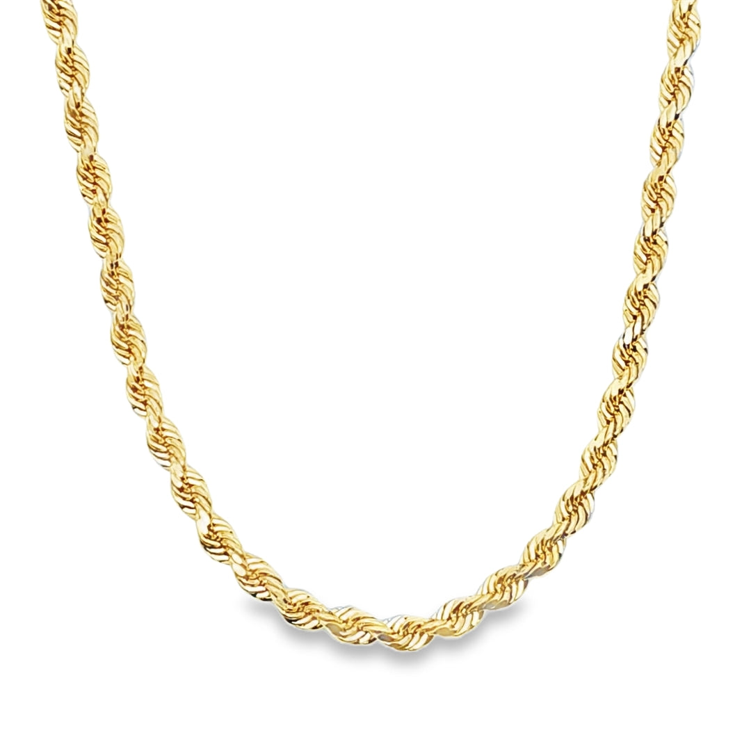 Rope Chain 4MM 24" 10K Gold