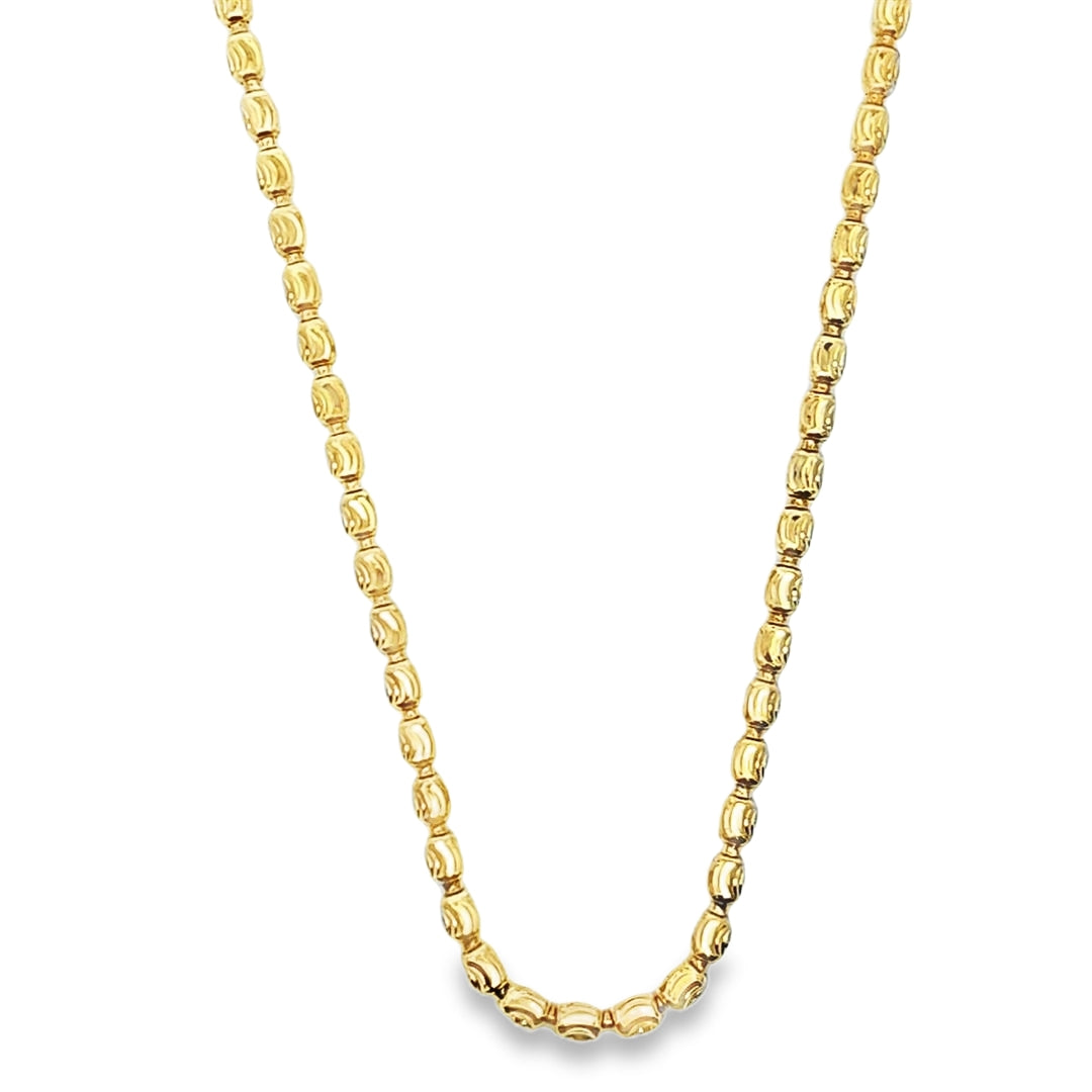 Beads Chain 3.4MM 22" 10K Gold