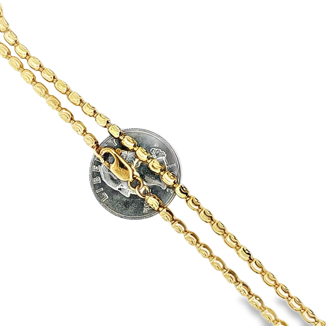 Beads Chain 3.4MM 22" 10K Gold