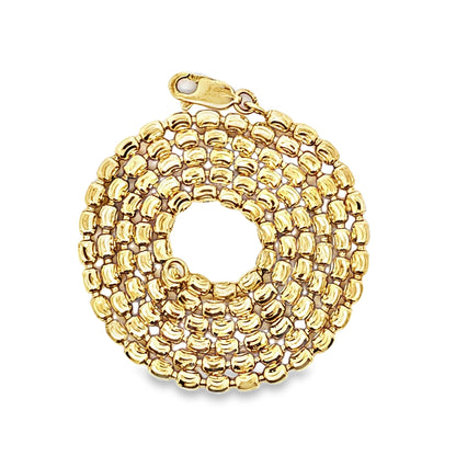 Beads Chain 3.4MM 22" 10K Gold