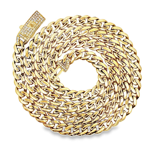 Cuban Monaco Chain 6.6MM 24" 10K Gold