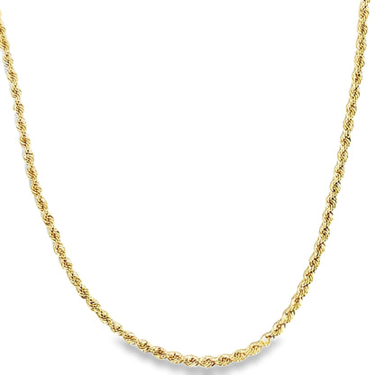 Rope Chain 2MM 22" 10K Gold