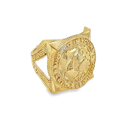 'World is Yours" 10K Gold Ring