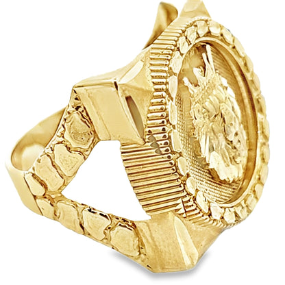 Lion Head Ring 10K Gold