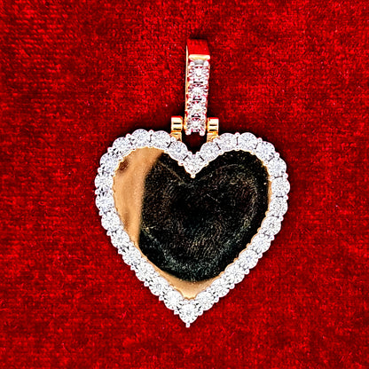 Heart Shaped Memory Pendant 0.66 ct. Diamond 10K Gold