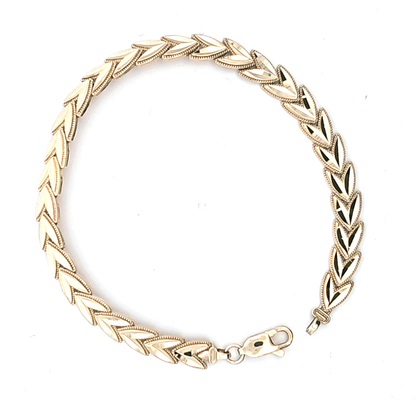 Elegant Gold Leaf Bracelet 10K