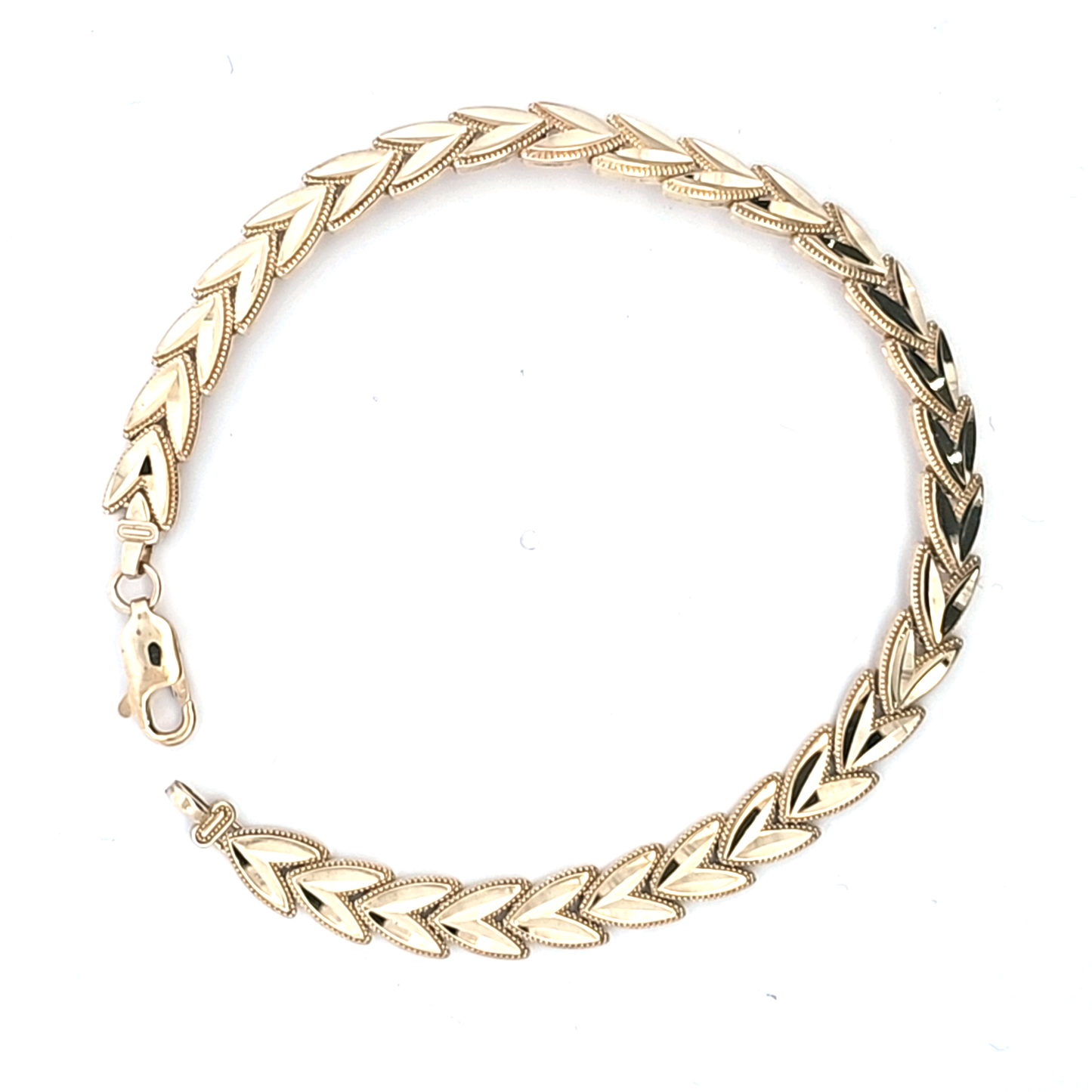 Elegant Gold Leaf Bracelet 10K