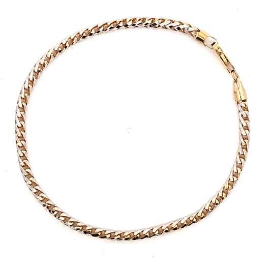 10K Franco Two Tone Bracelet