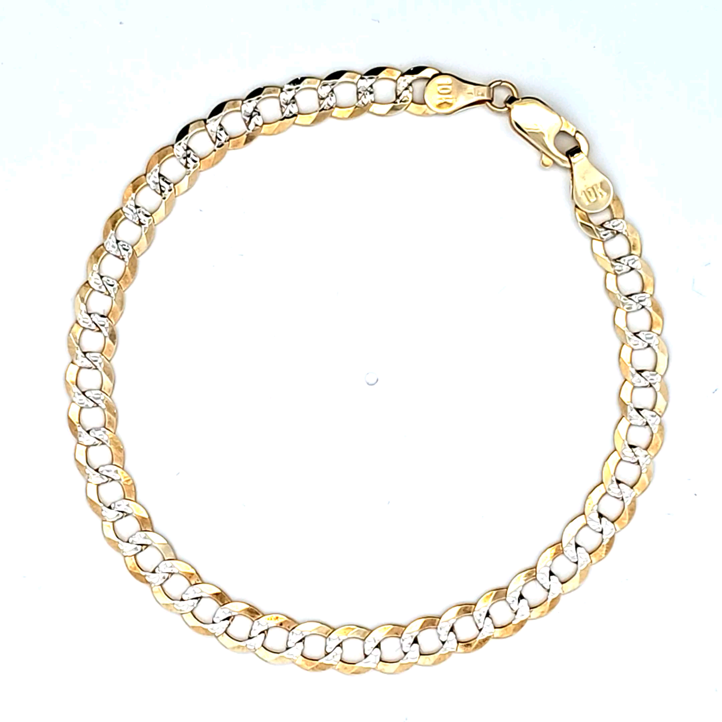 10K Diamond Cut Cuban Bracelet 5.8MM