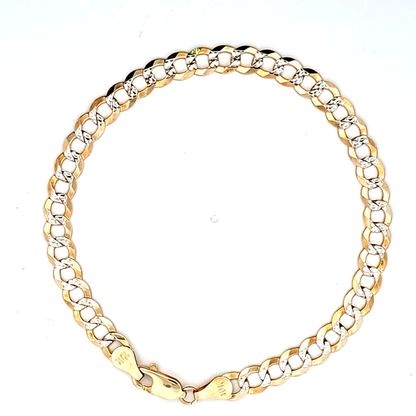 10K Diamond Cut Cuban Bracelet 5.8MM