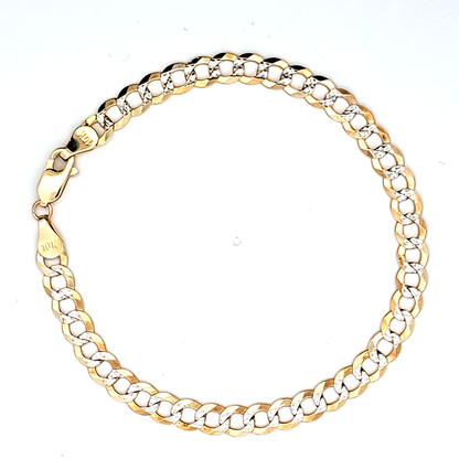 10K Diamond Cut Cuban Bracelet 5.8MM