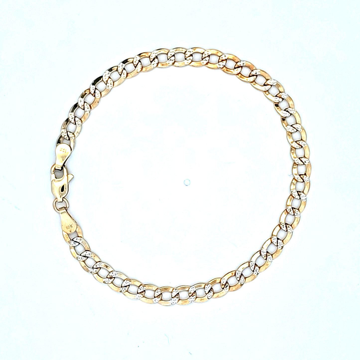 10K Diamond Cut Cuban Bracelet 4.7MM