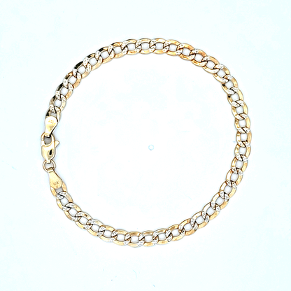 10K Diamond Cut Cuban Bracelet 4.7MM