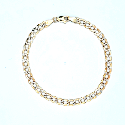 10K Diamond Cut Cuban Bracelet 4.7MM