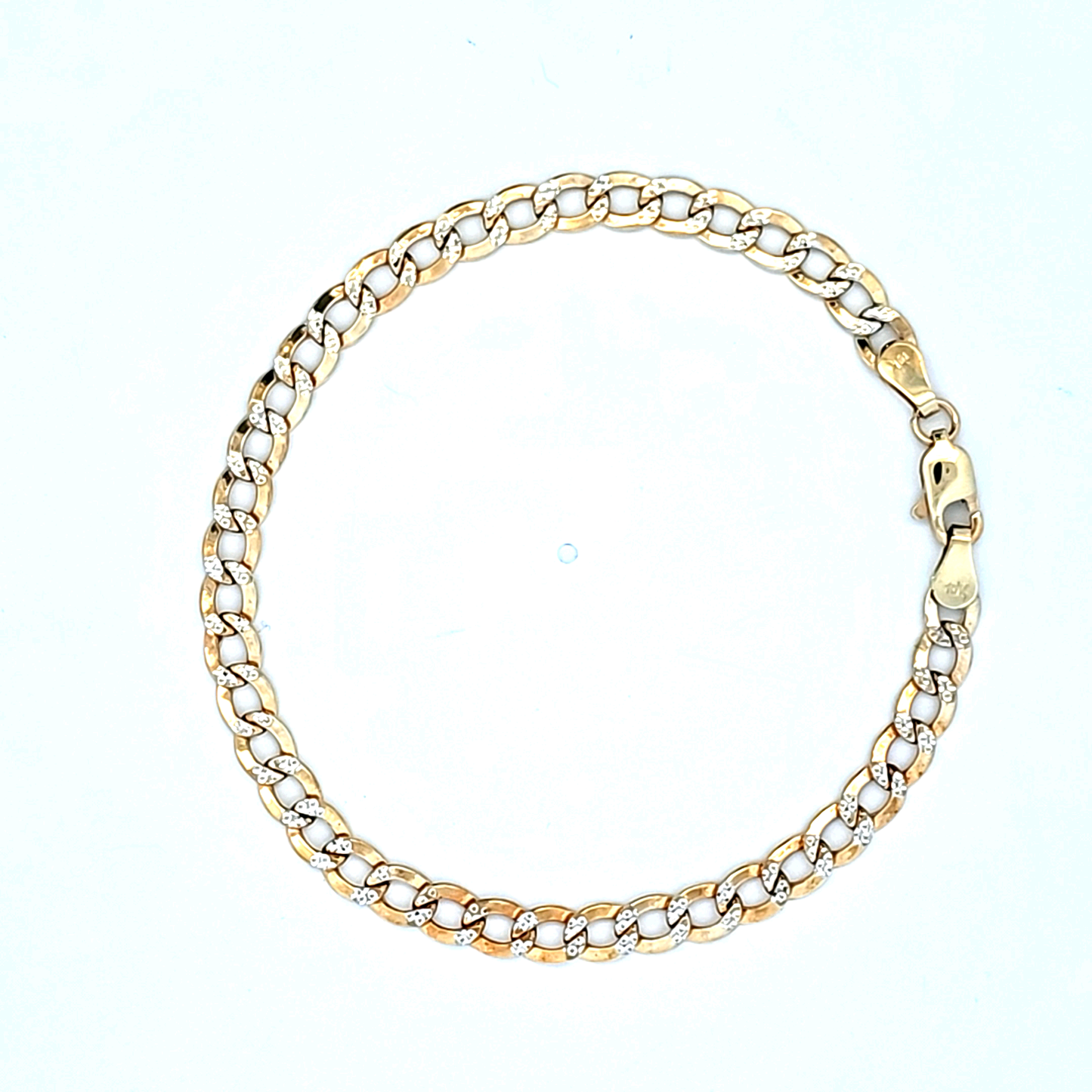 10K Diamond Cut Cuban Bracelet 4.7MM