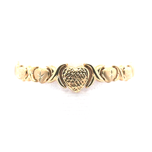 10K XO Bracelet with Heart