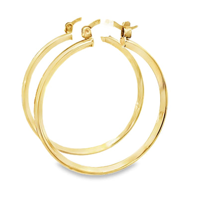 10KT Gold Elegant Hoop Earrings with CZ