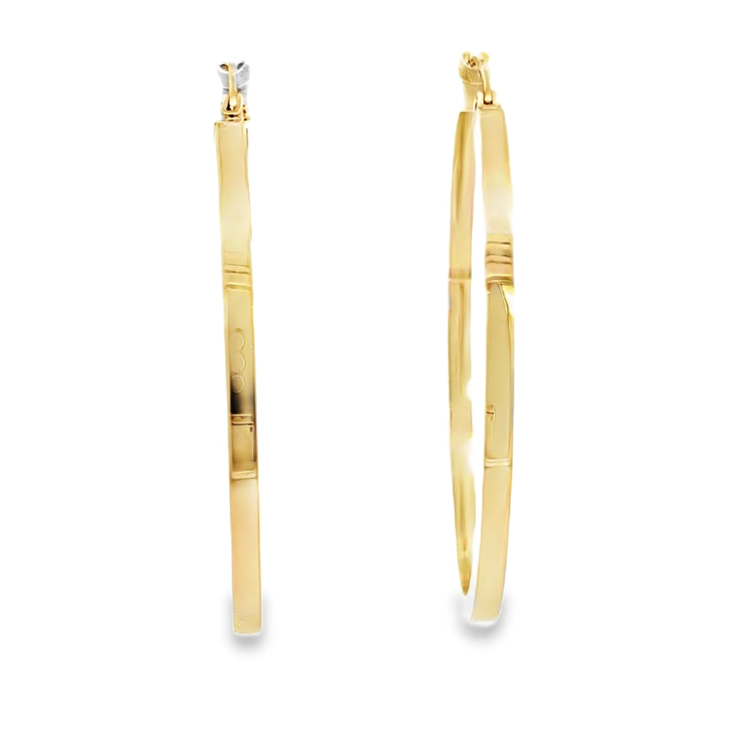 14KT Elegant Solid Gold Hoop Earrings