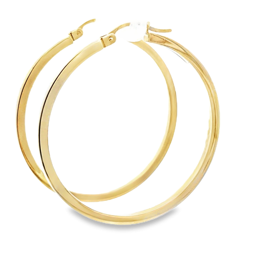 14KT Elegant Solid Gold Hoop Earrings