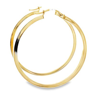 14KT Elegant Solid Gold Hoop Earrings