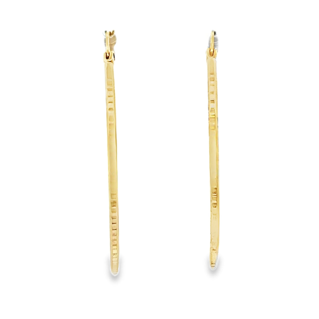 10KT Elegant Solid Gold Hoop Earrings