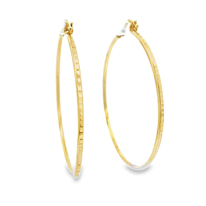 10KT Elegant Solid Gold Hoop Earrings