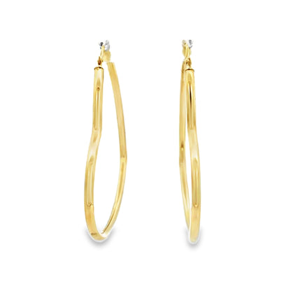 10KT Gold Heart Shaped Hoop Earrings